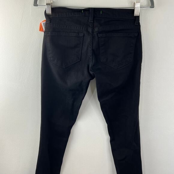 J Brand Black Jeans Cotton Stretch Low-Rise Dark Wash Pencil Leg Size 24 New - Picture 6 of 11
